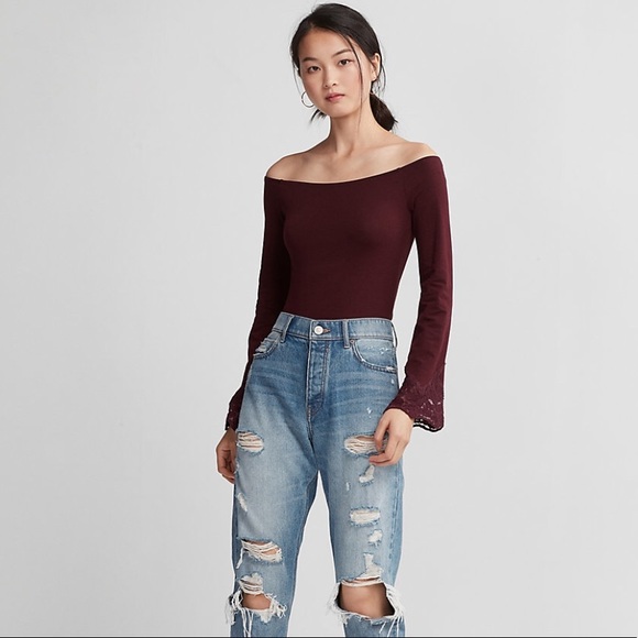 Express Tops - Express flared sleeve bodysuit